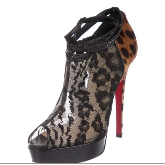 Christian  Louboutin Bridget Lace 140 Booties - Picture 1 of 8